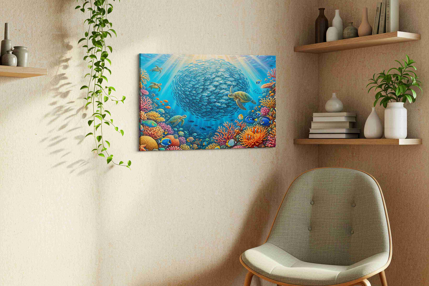 Elysian Seas (Sealife) - Sea Life Wall Art, Marine Canvas Print, Ocean Animal Art