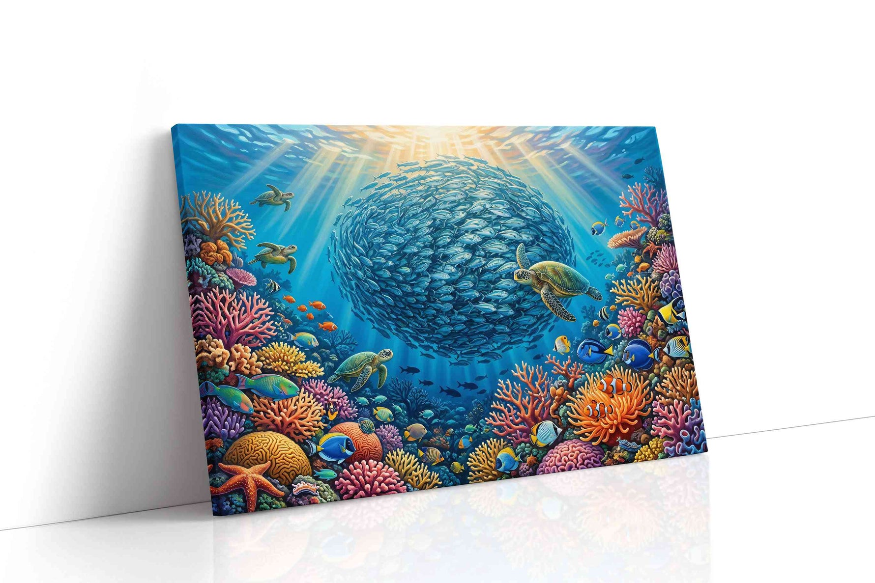 Elysian Seas sealife canvas print, gallery-wrapped, ready to hang
