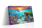 Emerald Depths Odyssey sealife canvas print, gallery-wrapped, ready to hang