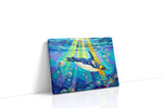 Enchanted Undersea Voyage animals canvas print, gallery-wrapped, ready to hang