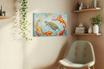 Harmony of Water and Life (Sealife) - Sea Life Wall Art, Marine Canvas Print, Ocean Animal Art styled in a living room