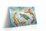 Harmony of Water and Life sealife canvas print gallery-wrapped landscape canvas studio shot