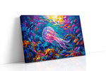 Radiant Sea Symphony sealife canvas print, gallery-wrapped, ready to hang