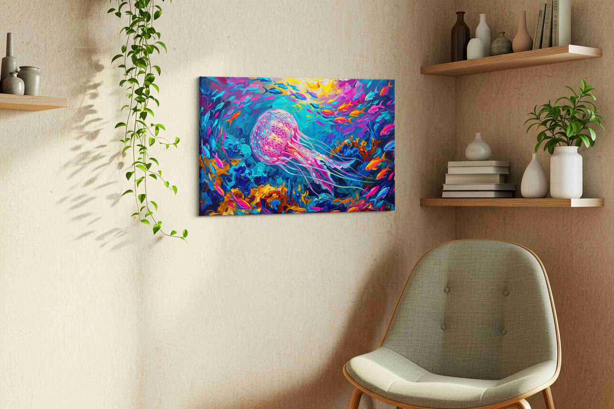 Radiant Sea Symphony (Sealife) - Sea Life Wall Art, Marine Canvas Print, Ocean Animal Art