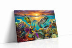 Sunlit Ocean Symphony sealife canvas print gallery-wrapped landscape canvas studio shot