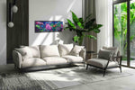 Vibrant Reef Ballet sealife canvas print in a modern interior mockup
