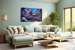Vivid Abyss (Sealife) - Sea Life Wall Art, Marine Canvas Print, Ocean Animal Art