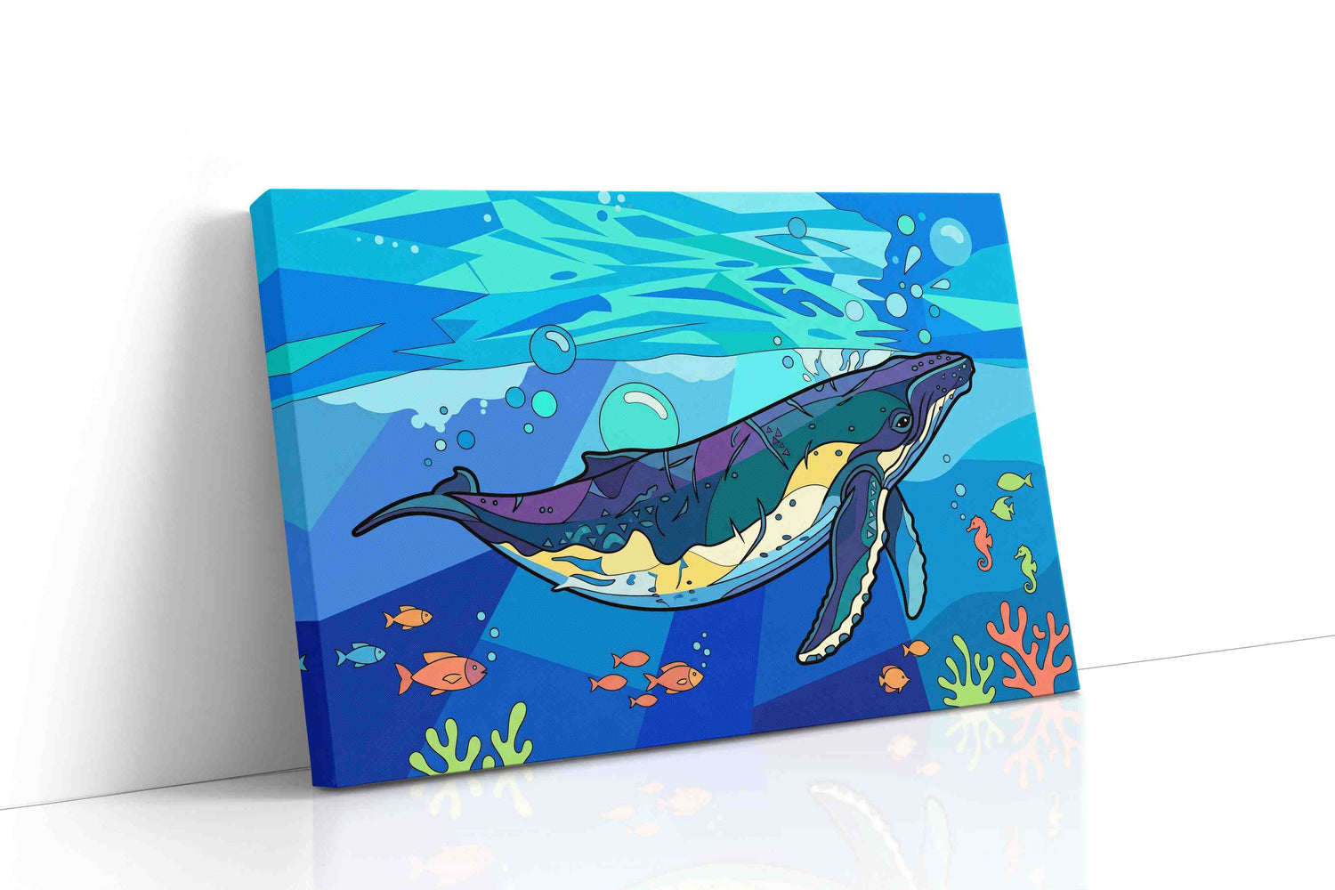 Whalesong Symphony animals canvas print, gallery-wrapped, ready to hang