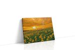 Sunlit Harmony Sunflowers and Windmills sunflowers canvas print, gallery-wrapped, ready to hang