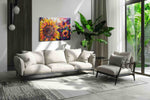 Vibrant Sunflower Symphony sunflowers canvas print, on wall, lifestyle preview