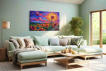 Vibrant Sunlit Blooms (Sunflowers) - Sunflower Wall Art, Floral Canvas Print, Flower Decor