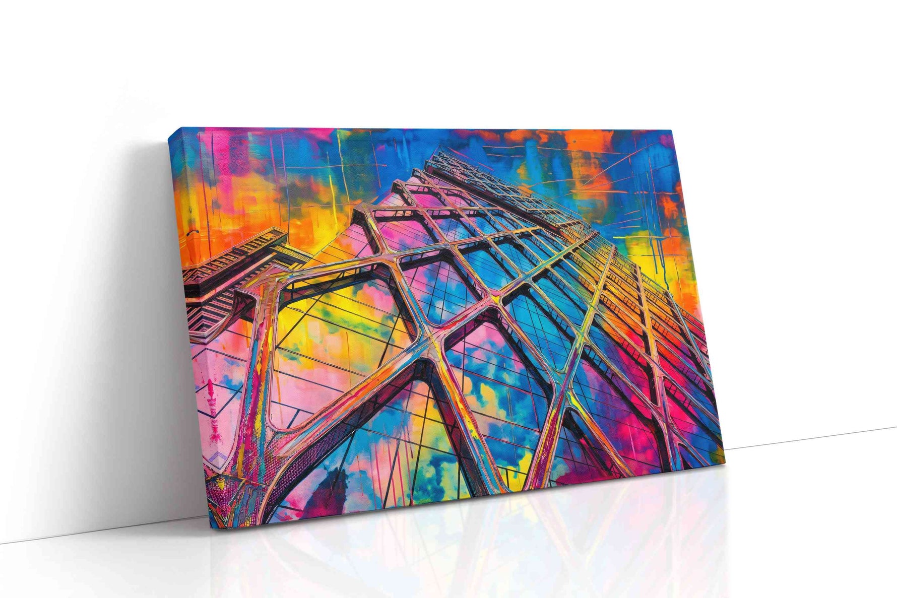 Urban Kaleidoscope Skyscraper modern canvas print, gallery-wrapped, ready to hang