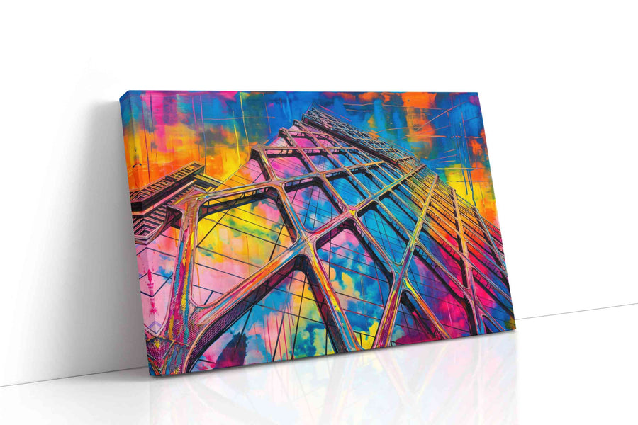 Urban Kaleidoscope Skyscraper modern canvas print, gallery-wrapped, ready to hang