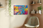 Urban Kaleidoscope Skyscraper modern canvas print, hanging on wall