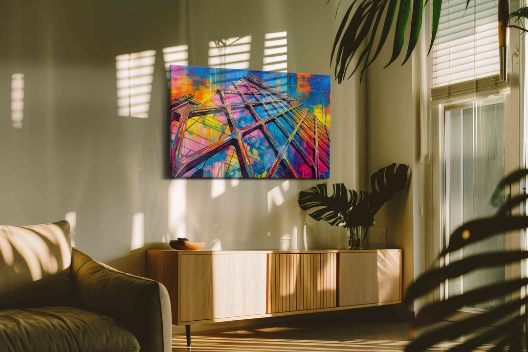 Urban Kaleidoscope Skyscraper (Urban) - Modern, Modern Wall Art, Contemporary Canvas Print, Minimalist Decor