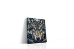 Ethereal Stare of the Wild wolf canvas print gallery-wrapped portrait canvas studio shot