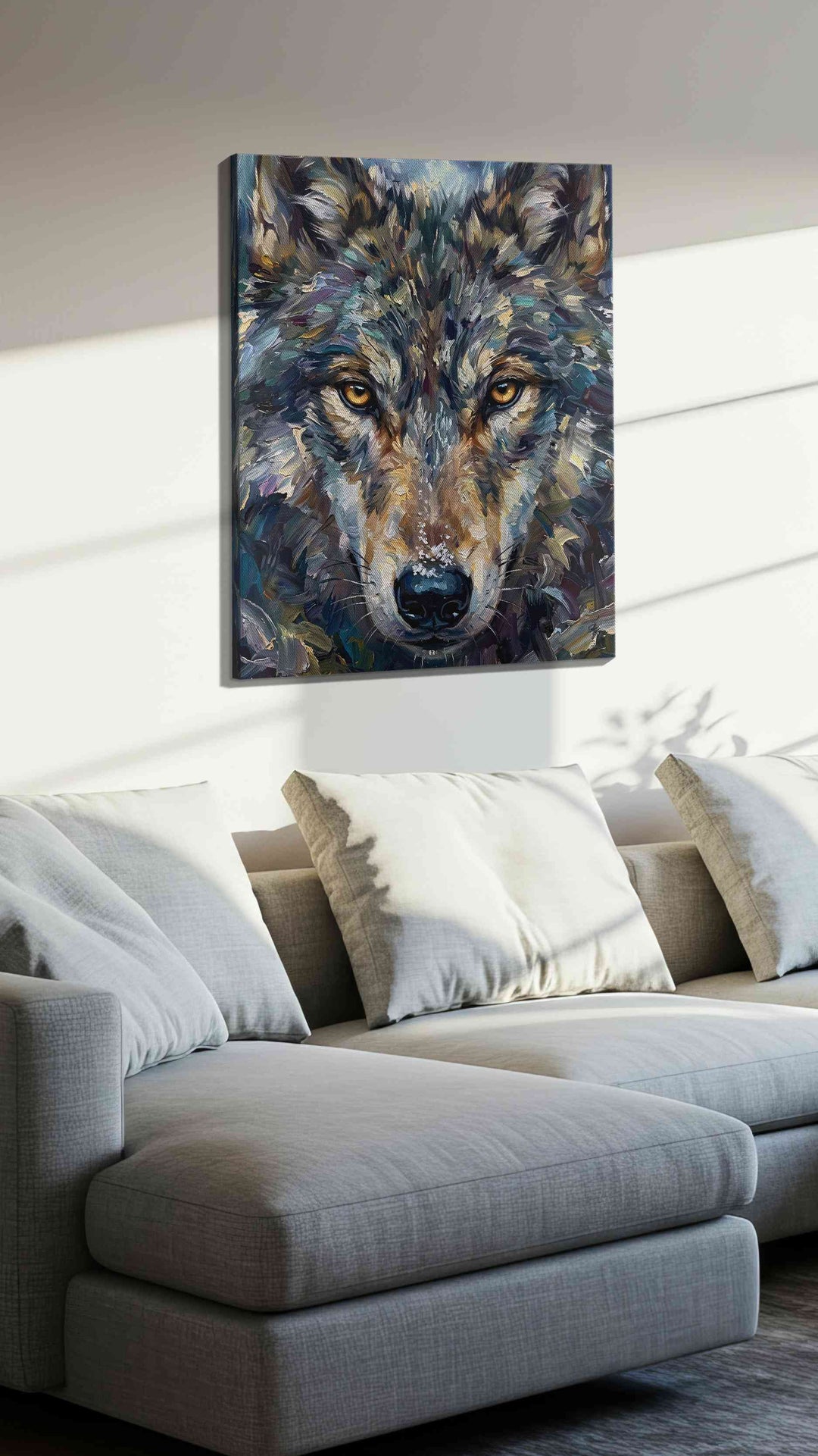 Ethereal Stare of the Wild (Wolf) - Wolf Wall Art, Wildlife Canvas Print, Nature Predator Art