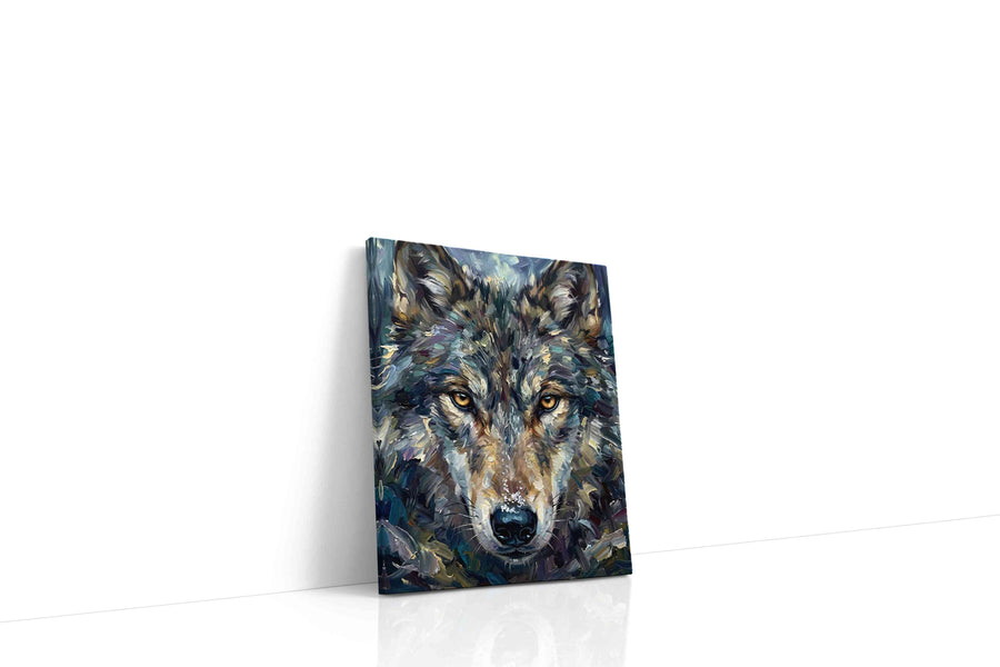 Ethereal Stare of the Wild wolf canvas print, gallery-wrapped, ready to hang