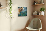 Guardian of the Enchanted Woods wolf canvas print, hanging on wall — view 3