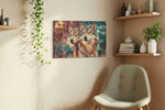 Guardians of the Twilight animals canvas print, displayed in a living room