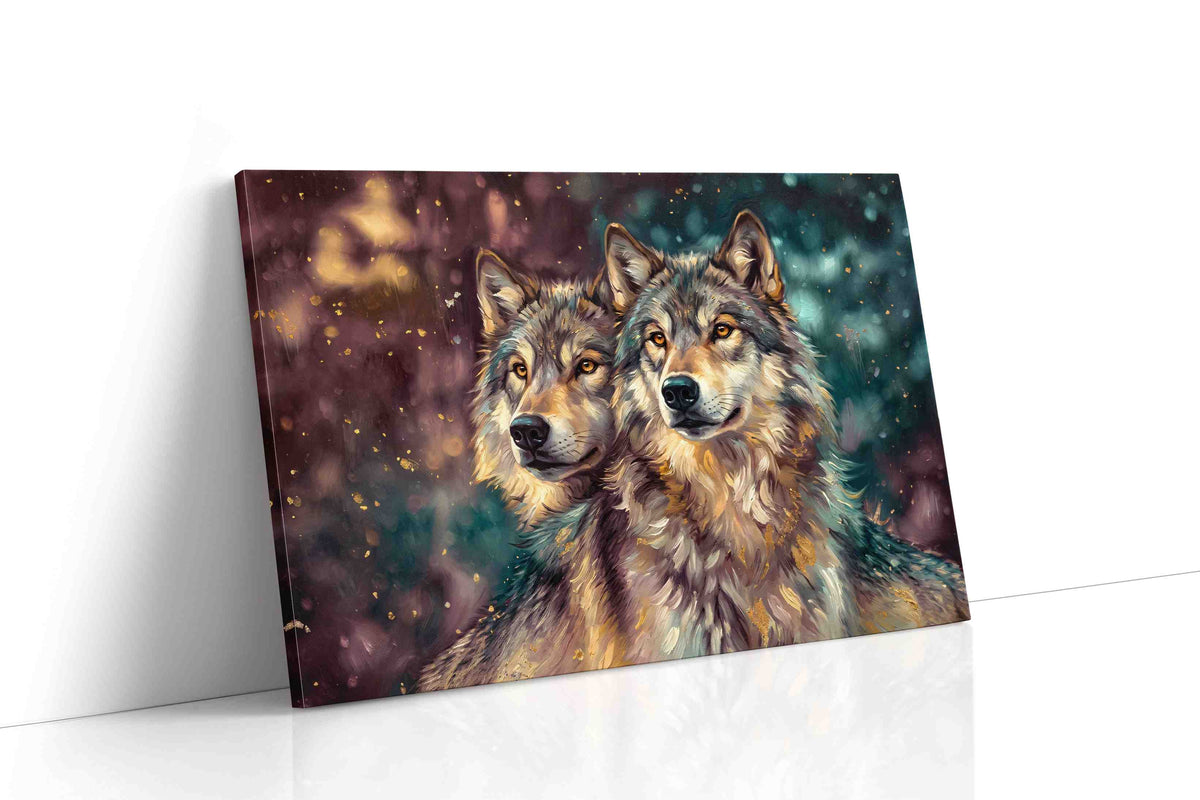 Guardians of the Twilight animals canvas print gallery-wrapped landscape canvas studio shot