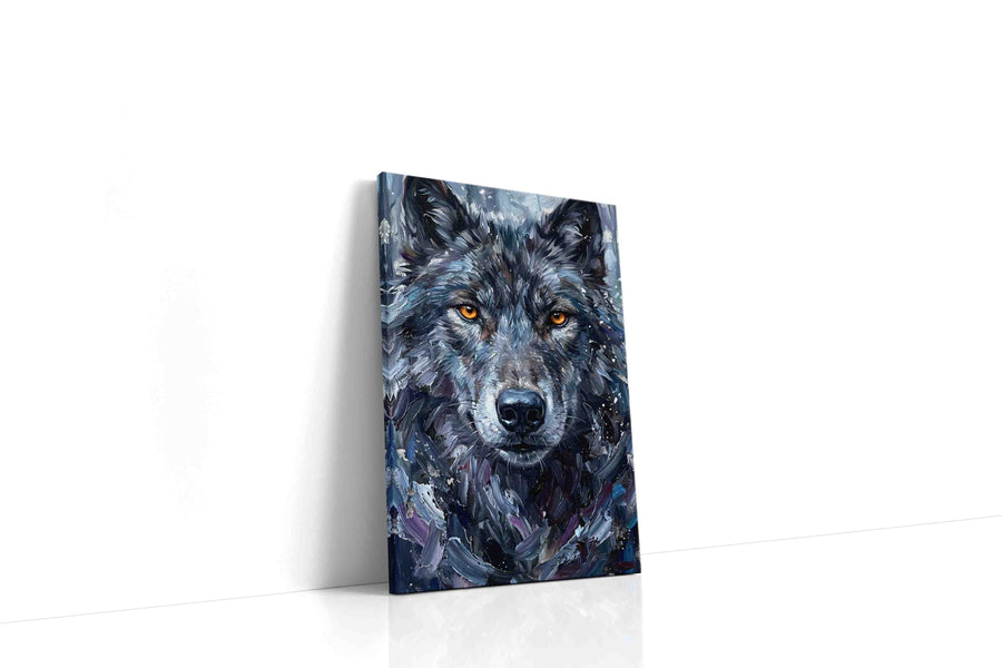 Luminous Gaze of the Wild wolf canvas print, gallery-wrapped, ready to hang