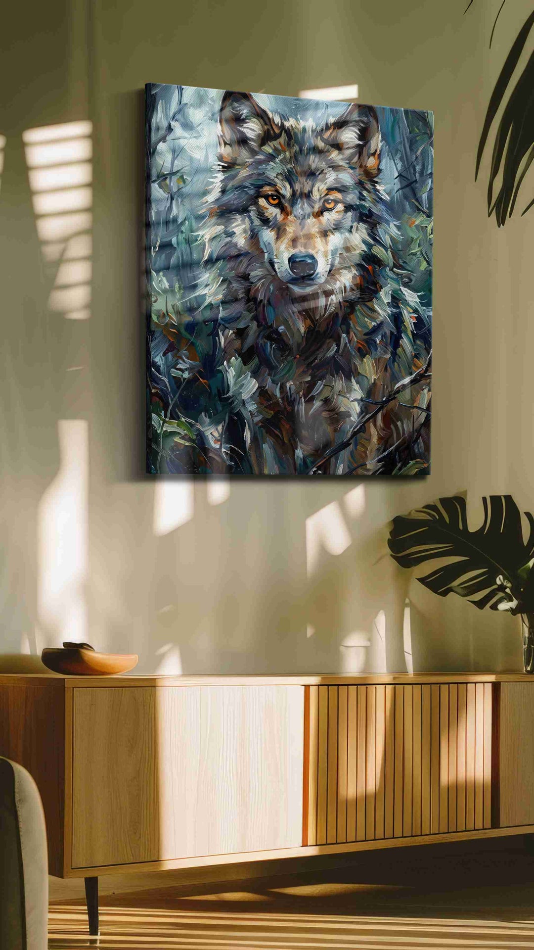 Lunar Guardian (Wolf) - Wolf Wall Art, Wildlife Canvas Print, Nature Predator Art