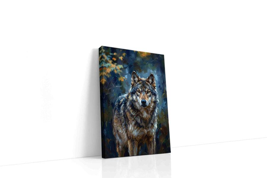 Majestic Guardian of the Wild wolf canvas print, gallery-wrapped, ready to hang