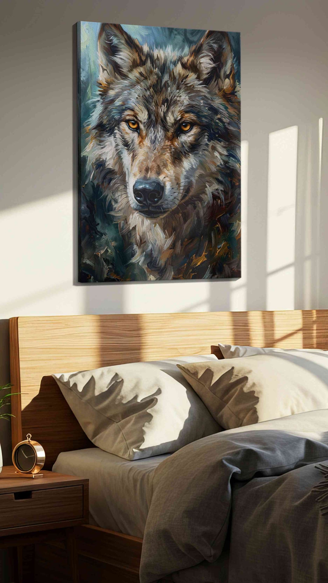 Majesty of the Wild (Wolf) - Wolf Wall Art, Wildlife Canvas Print, Nature Predator Art