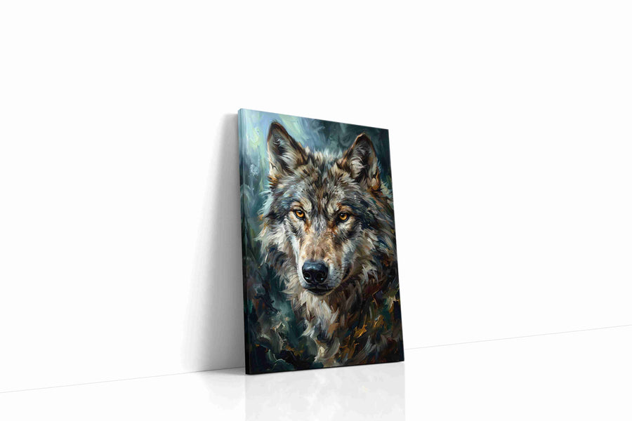 Majesty of the Wild wolf canvas print, gallery-wrapped, ready to hang