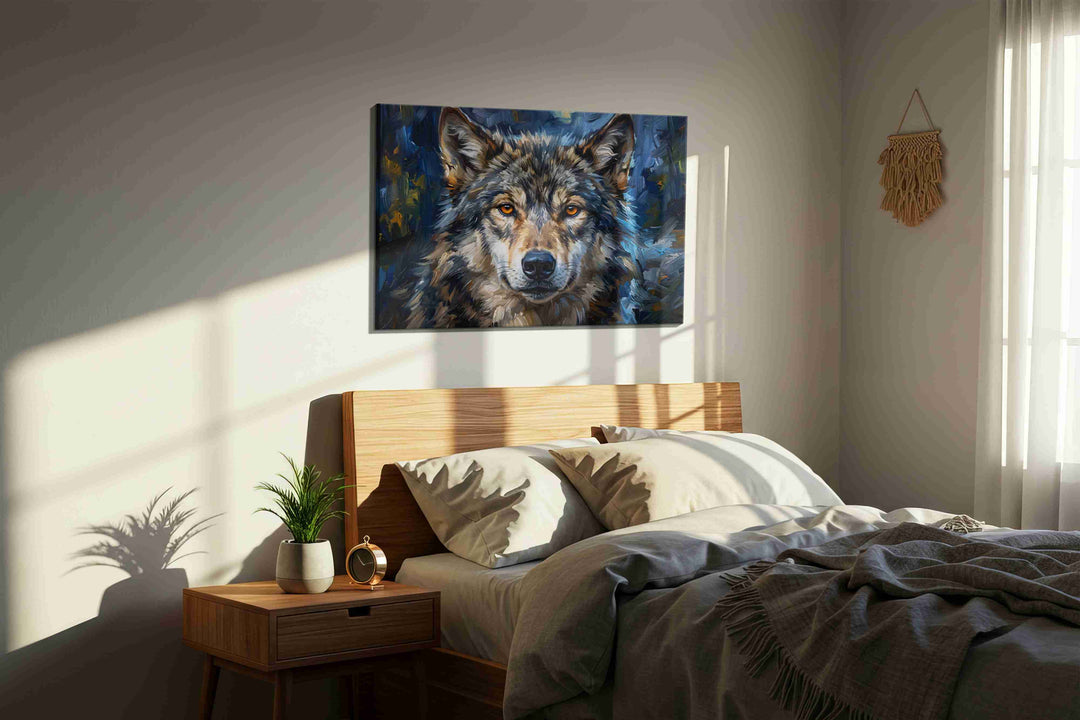 Moonlit Majesty II (Wolf) - Wolf Wall Art, Wildlife Canvas Print, Nature Predator Art