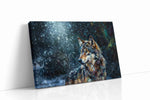 Moonlit Sentinel wolf canvas print gallery-wrapped landscape canvas studio shot