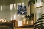 Mystic Forest Sentinel (Wolf) - Wolf Wall Art, Wildlife Canvas Print, Nature Predator Art in a contemporary interior mockup