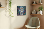 Silent Sentinel of the Forest wolf canvas print, hanging on wall — view 2