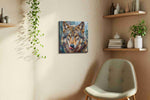 Soul of the Forest Guardian wolf canvas print, hanging on wall
