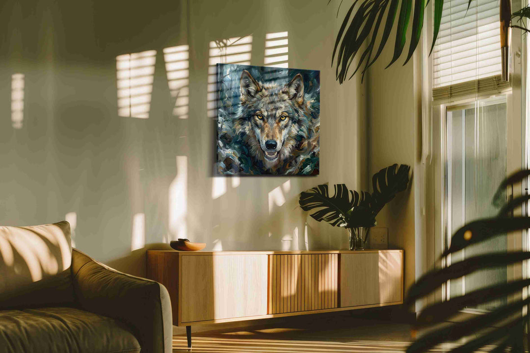 The Luminous Gaze (Wolf) - Wolf Wall Art, Wildlife Canvas Print, Nature Predator Art