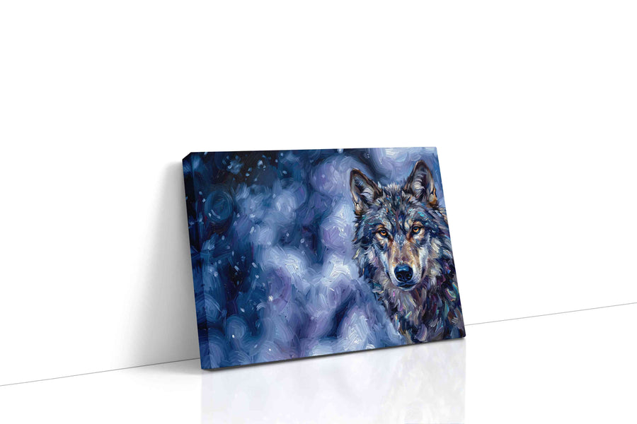 Twilight Gaze of the Wilderness wolf canvas print, gallery-wrapped, ready to hang