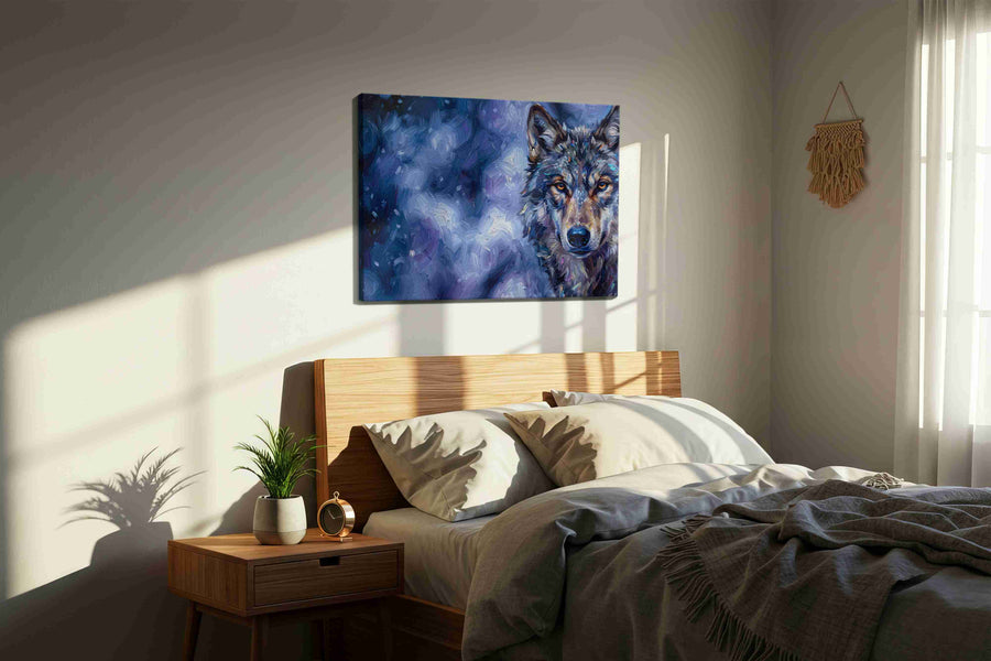 Twilight Gaze of the Wilderness (Wolf) - Wolf Wall Art, Wildlife Canvas Print, Nature Predator Art
