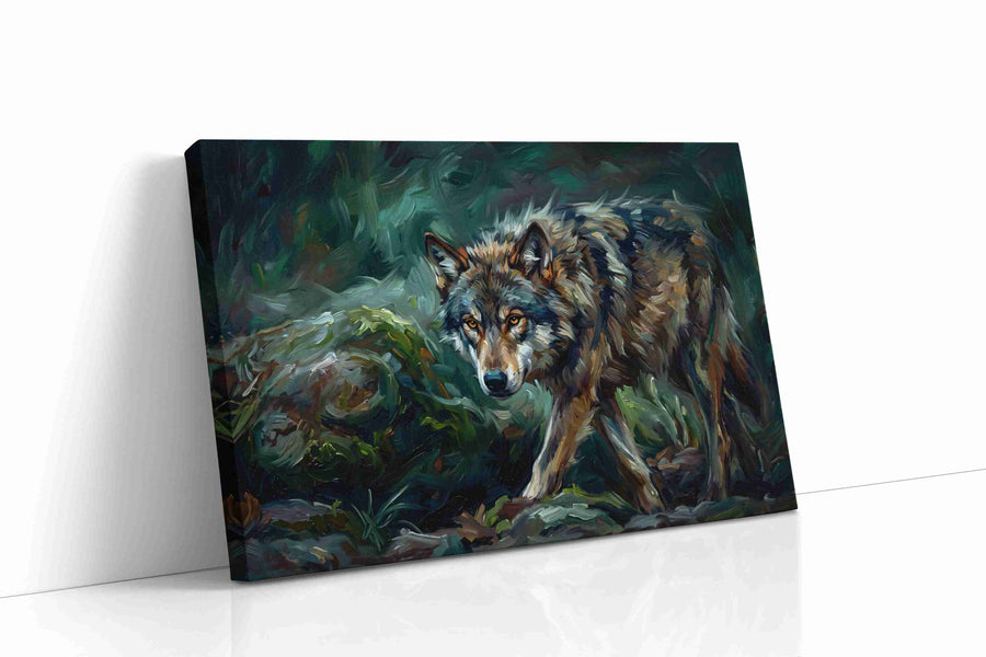Whisper of the Wild wolf canvas print gallery-wrapped landscape canvas studio shot
