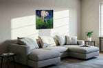 Whisper of the Wilderness wolf canvas print in a living room scene