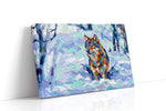 Winter Vigil in Pastel animals canvas print gallery-wrapped landscape canvas studio shot