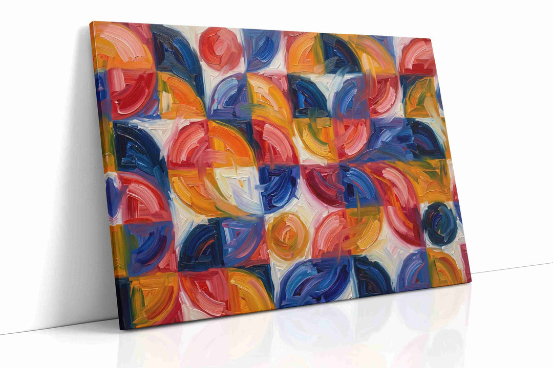 Chromatic Whirlwind of Emotions - Geometric, Geometric Wall Art, Abstract Canvas Print, Modern Decor