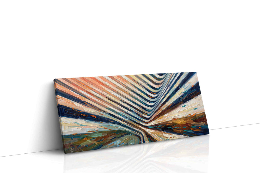 Curves of Time geometric canvas print, gallery-wrapped, ready to hang