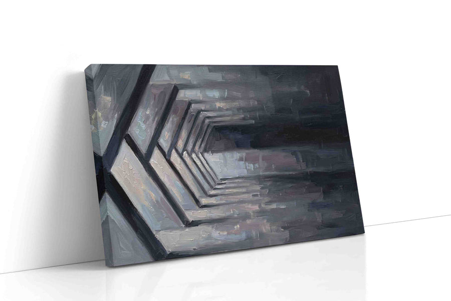 Echoes of Infinity minimalist canvas print, gallery-wrapped, ready to hang