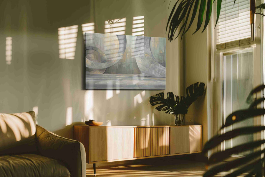 Eternal Echoes minimalist canvas print, on wall, lifestyle preview