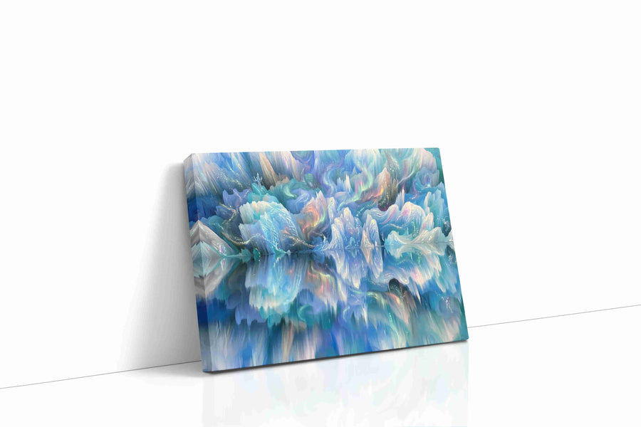 Ethereal Aurora Reflections fantasy canvas print gallery-wrapped landscape canvas studio shot