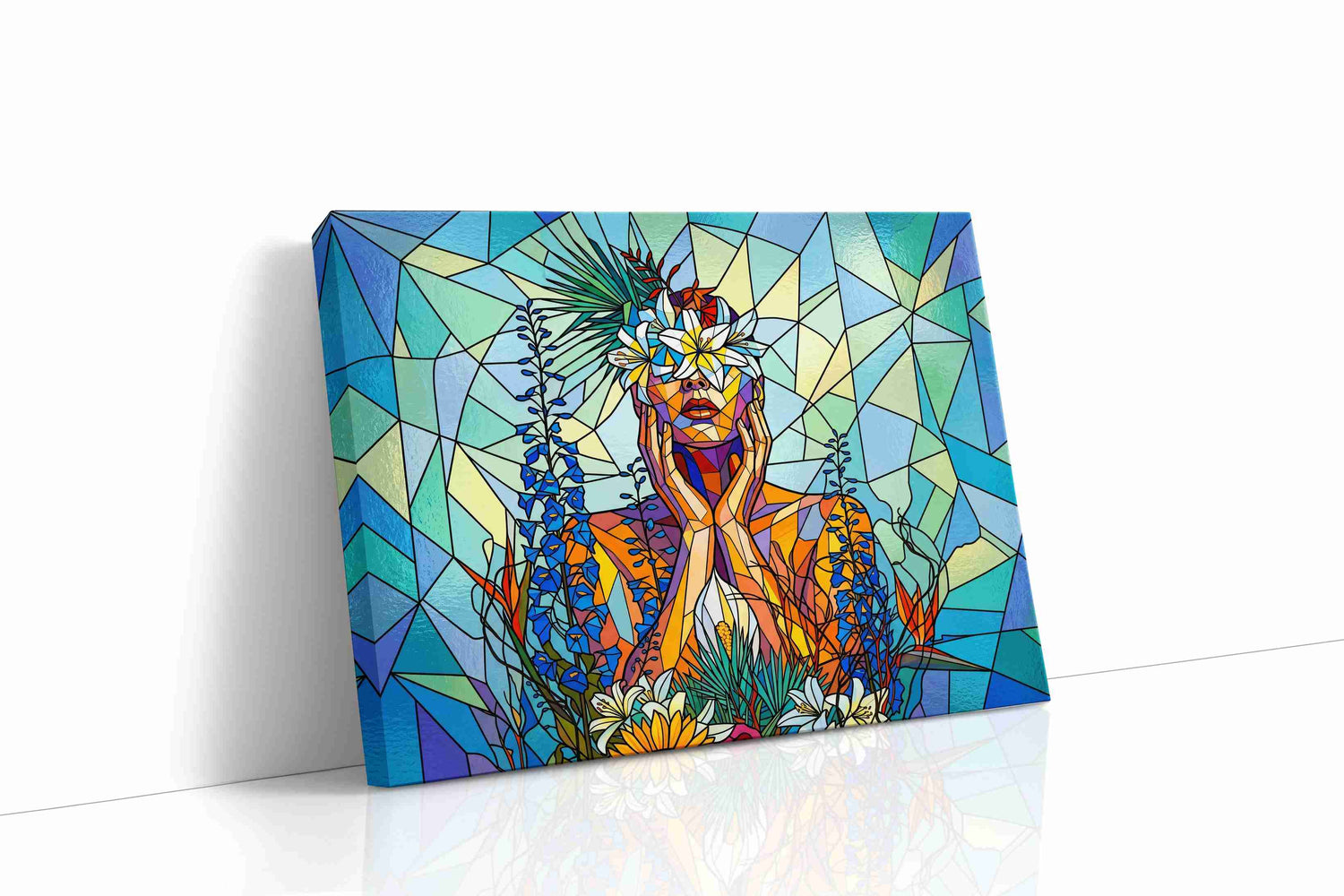 Ethereal Bloom floral canvas print, gallery-wrapped, ready to hang