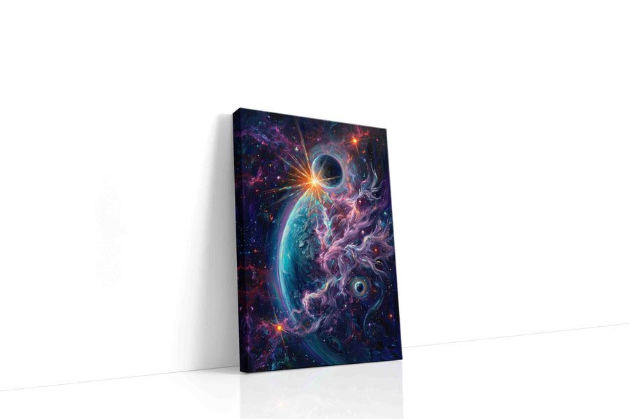 Galactic Symphony fantasy canvas print gallery-wrapped portrait canvas studio shot