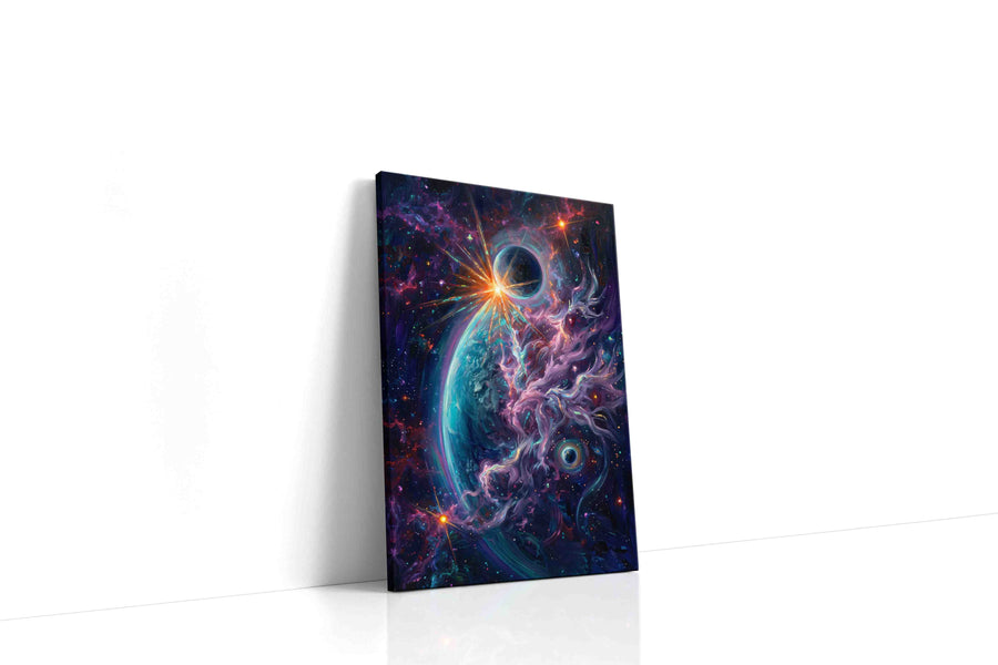 Galactic Symphony fantasy canvas print, gallery-wrapped, ready to hang