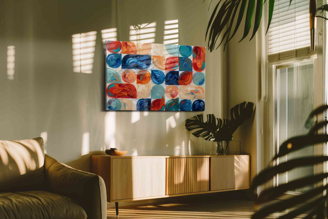 Rhythmic Waves of Color - Geometric, Geometric Wall Art, Abstract Canvas Print, Modern Decor
